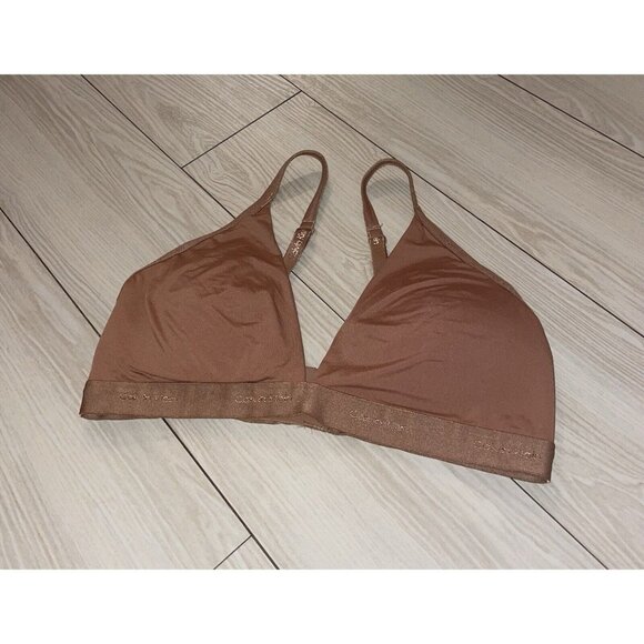 Calvin Klein Other - Calvin Klein QF6758 Form to Body Lightly Lined Bra WF Womens L Large Brown